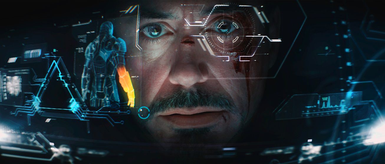 Scene in Iron Man 3 showing AR