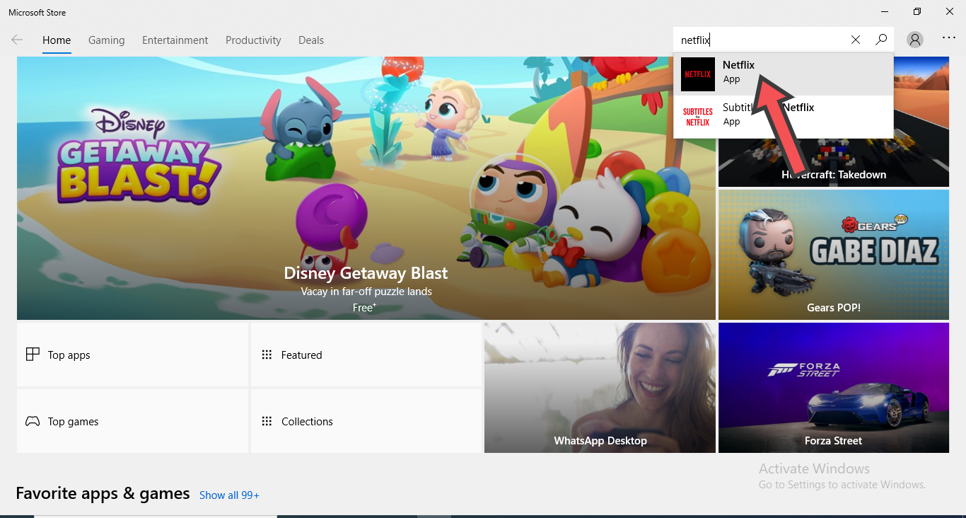 install Netflix app from microsoft store