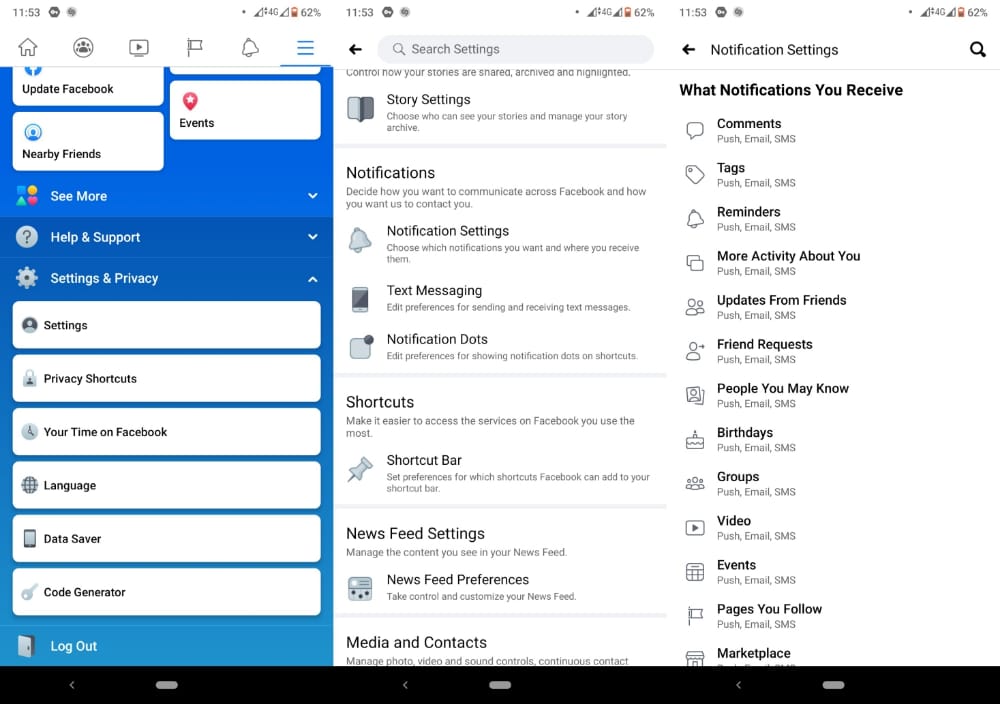 manage android notifications