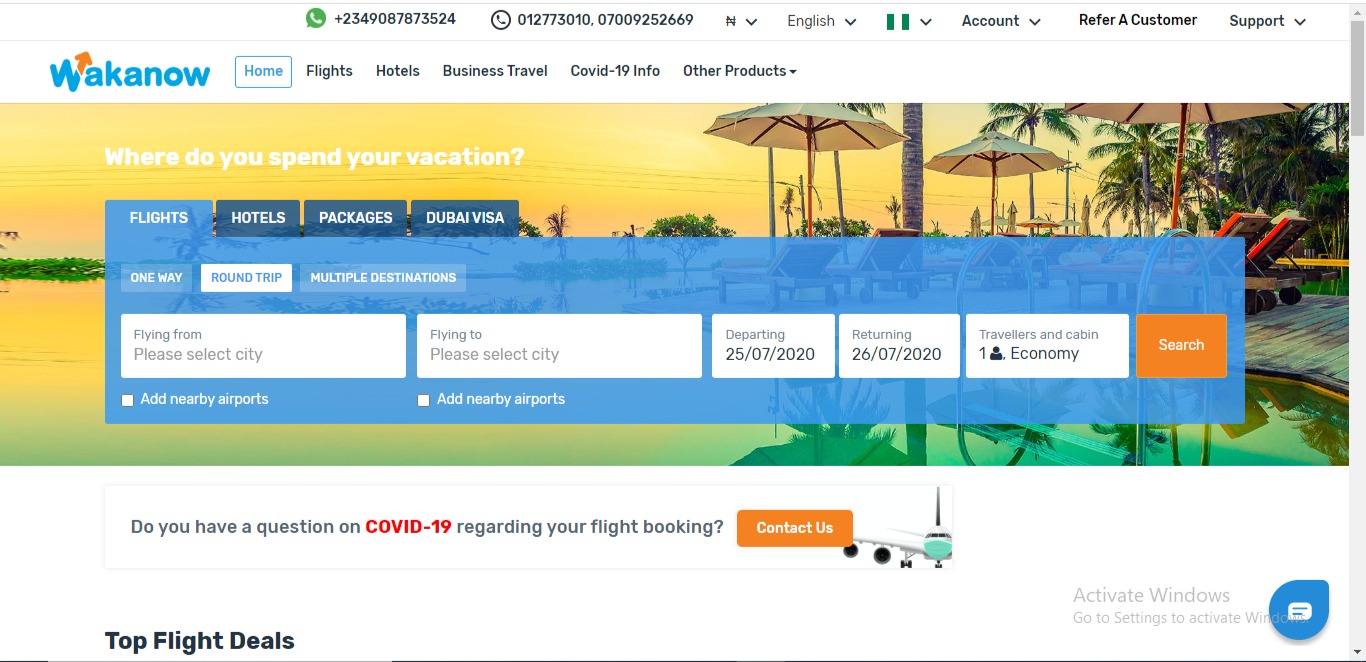 book flights online nigeria