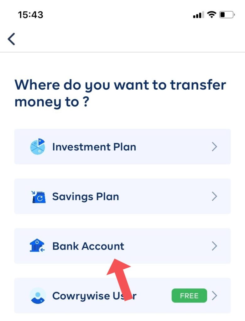 cowrywise app transfer money