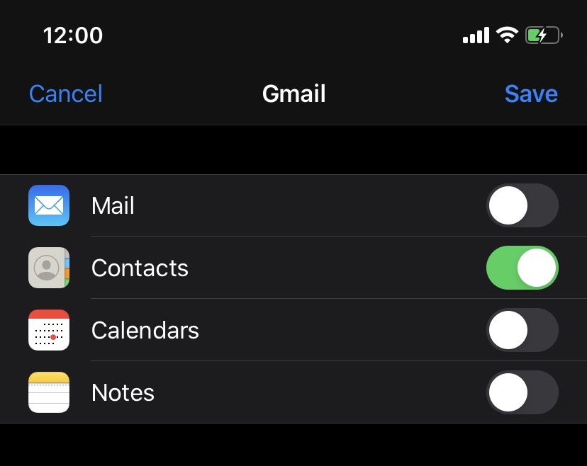 sync google contacts with iPhone