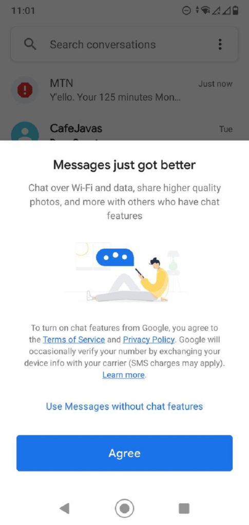 google chat dual sim