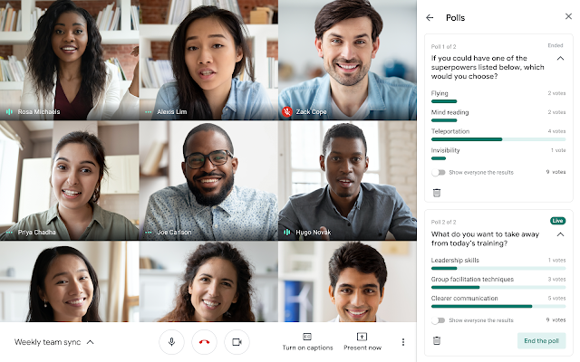 Google Workspace Meet gets new poll feature