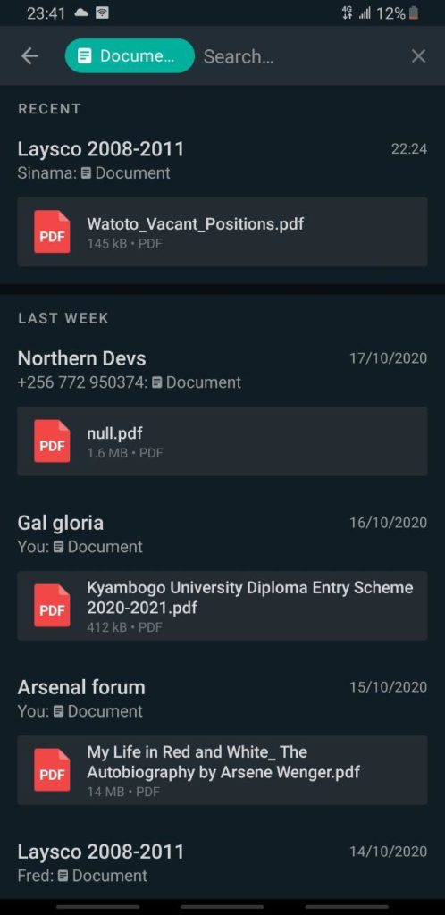 WhatsApp Documents