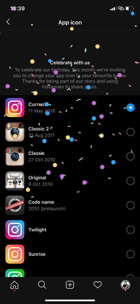 change Instagram app icon                                            