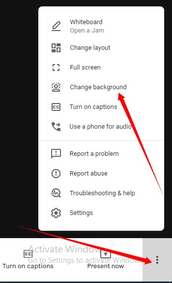 Change Background Google Meet