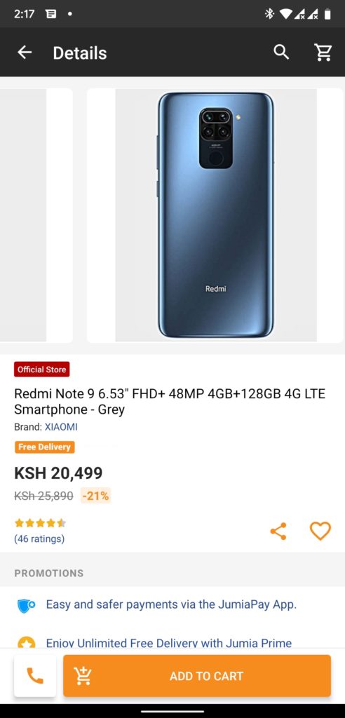 Redmi Note 9 Jumia Kenya Black Friday