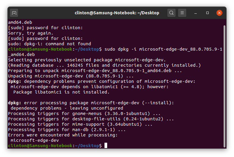 dpkg install microsoft edge ubuntu