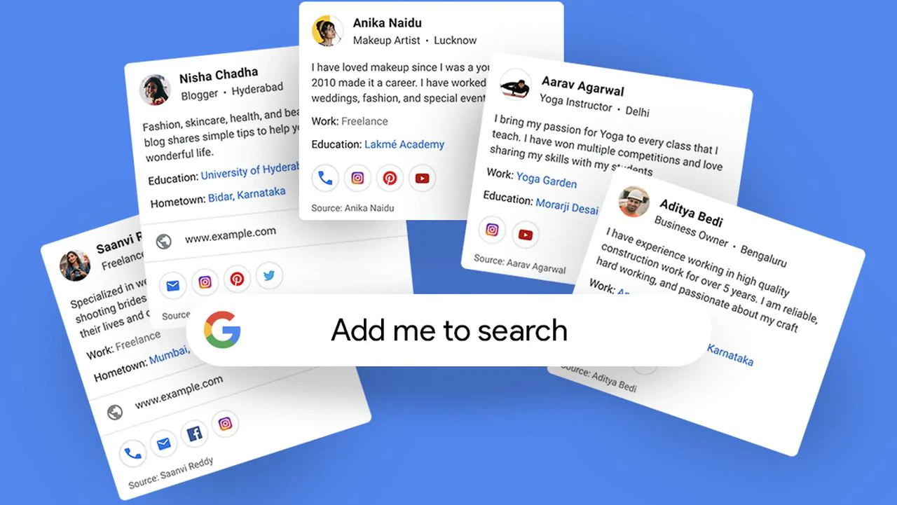add me to google search card get started