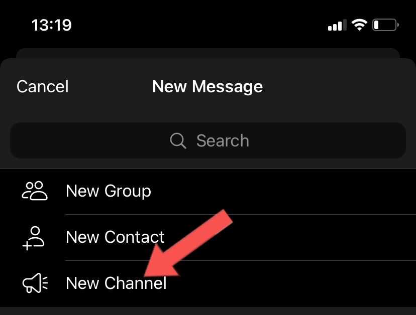 How to create a telegram channel