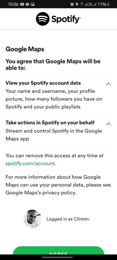 Log into your Spotify