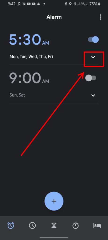 spotify alarm Google Clock app