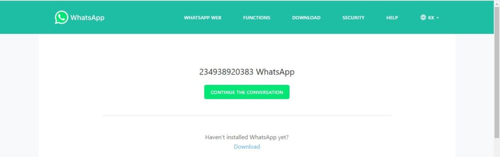 WhatsApp click to chat link