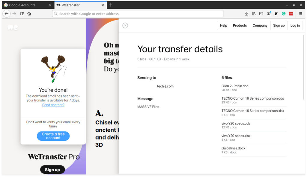 what is the largest file you can send over email