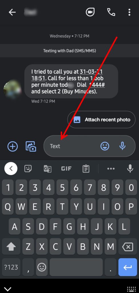 google messages text