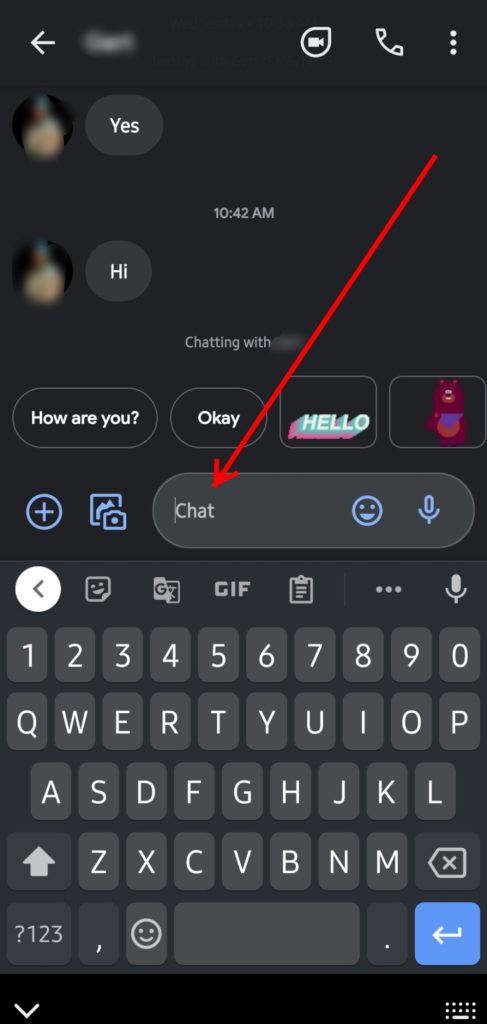 google messages chat