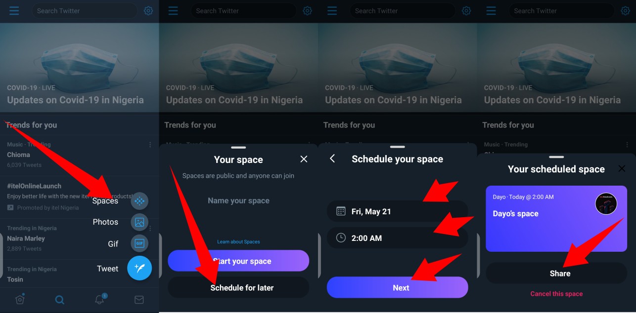 Schedule Space for Later