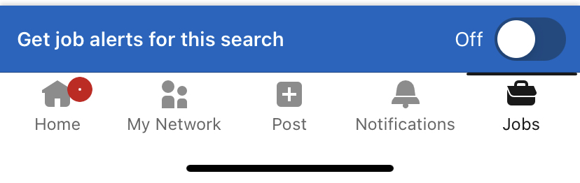 create job alerts LinkedIn