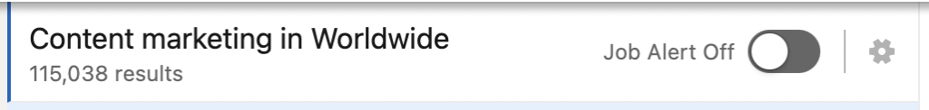 create job alerts LinkedIn