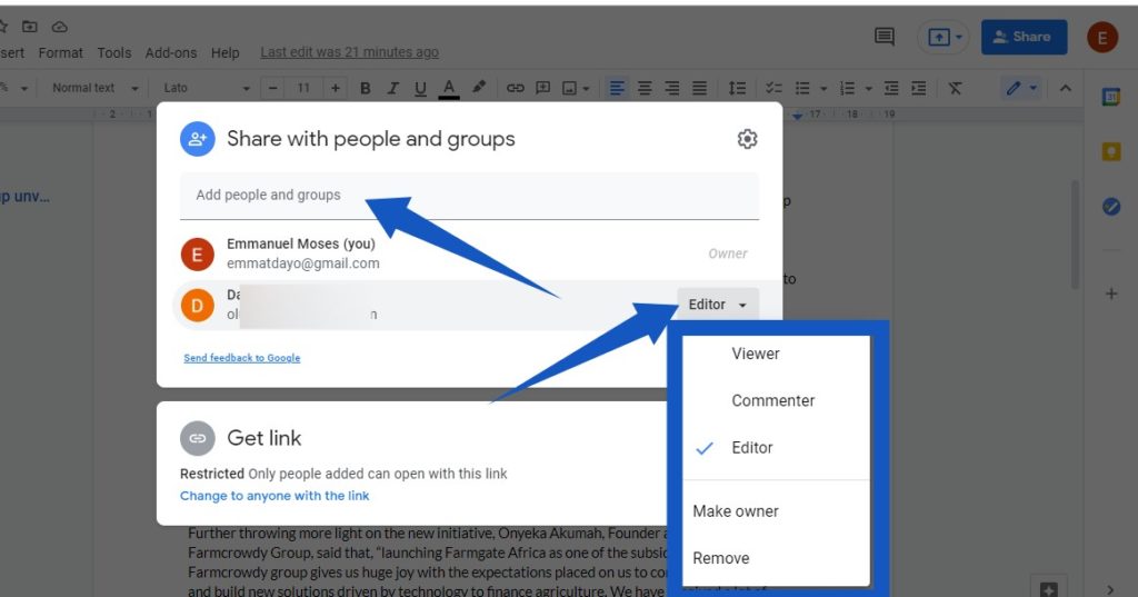 Collaborate on Google Docs