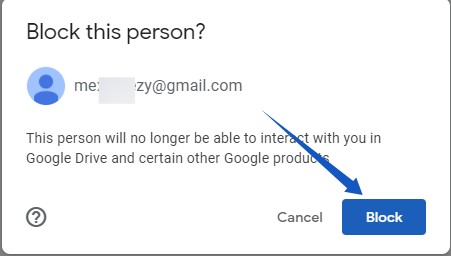 Block user Google Drive