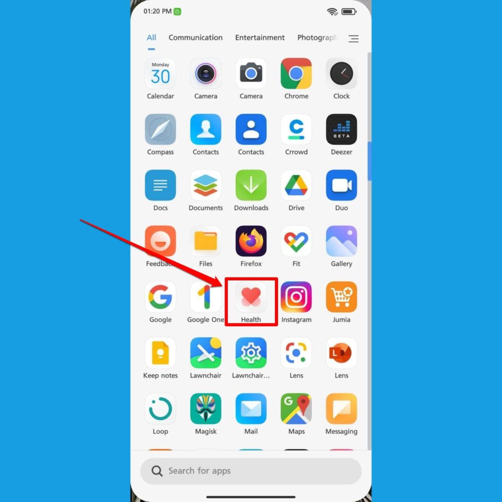 open Xiaomi Health app from launcher