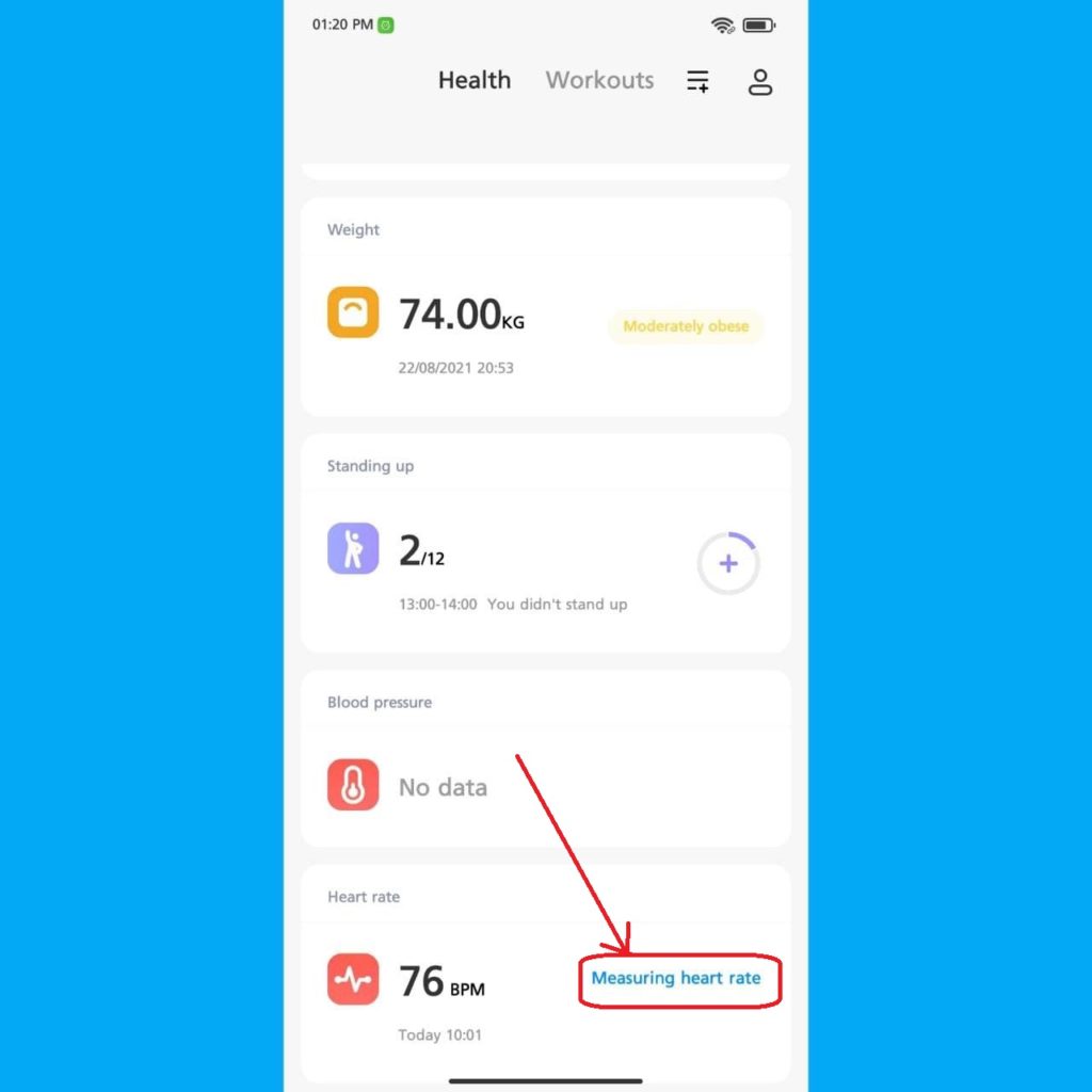 xiaomi health heart rate measurement
