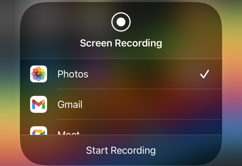 record screen iPhone