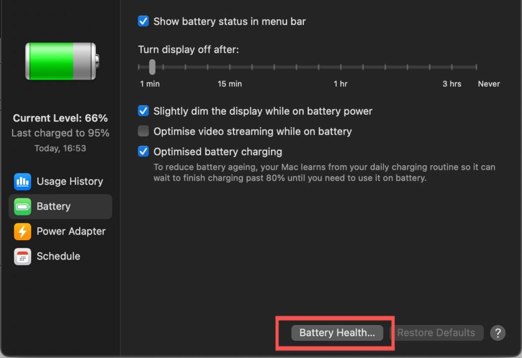 check battery health macbook