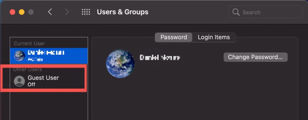 set up guest user account macbook