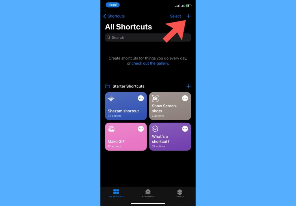 add iphone shortcuts