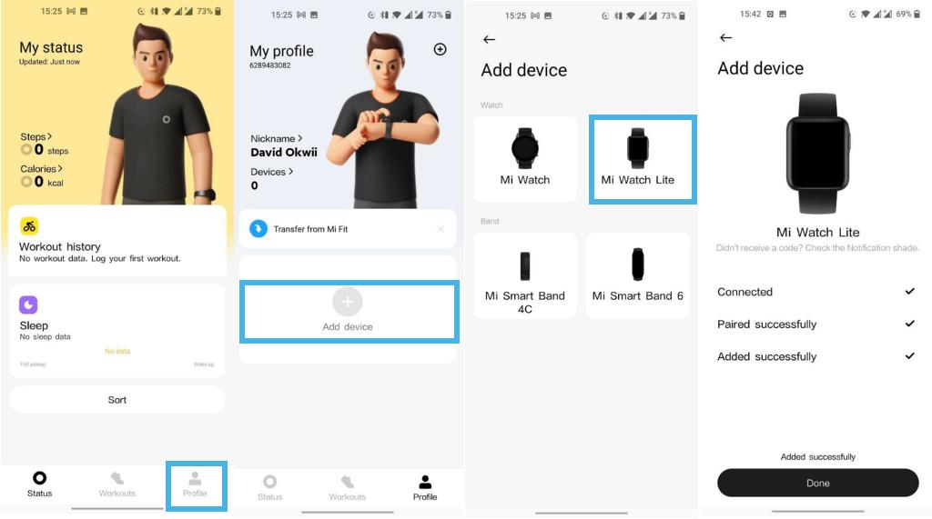 Mi sales watch setup