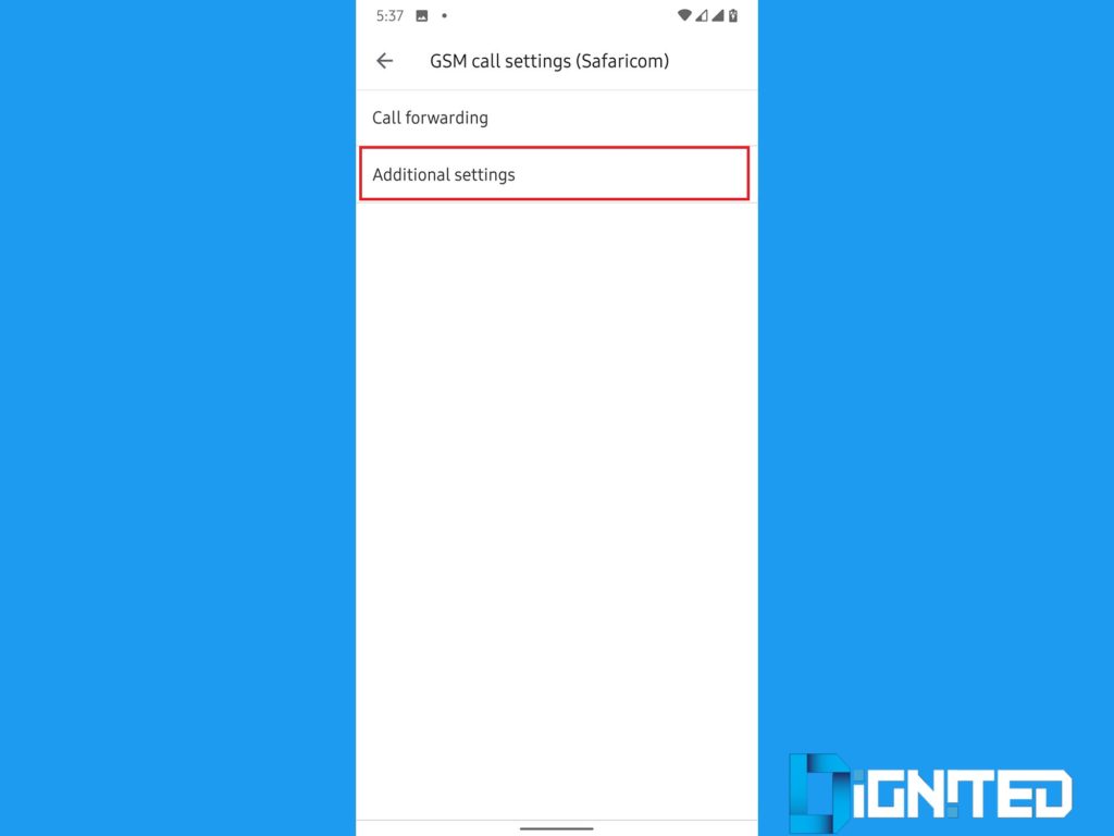 select additional settings in Google phone app