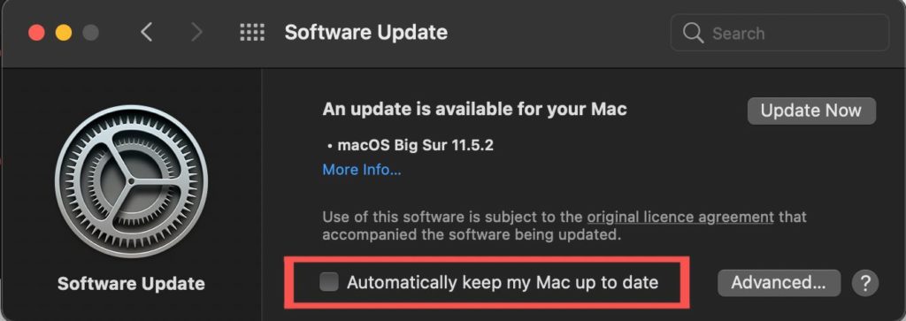 update or upgrade macOS MacBook