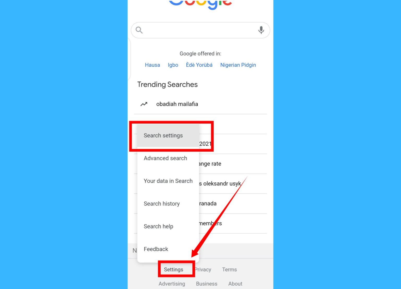 How To Change Google Search