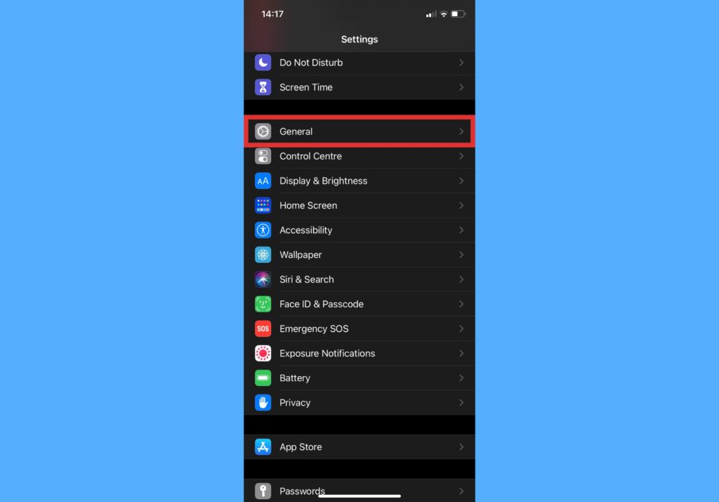 general settings