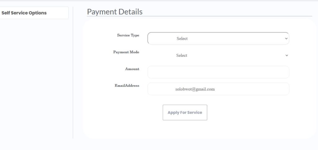 Certificate of Good Conduct payments mode