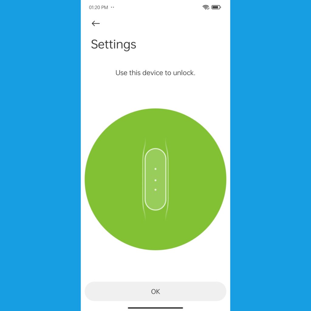 Mi Fit app use Mi Band 6 to unlock Android