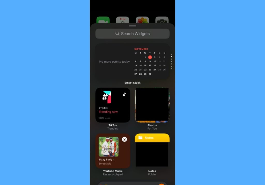 add widgets to iPhone