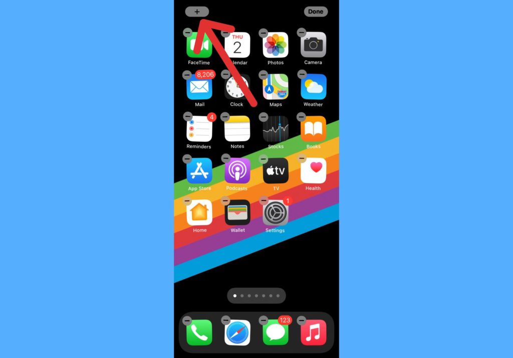 add widgets to iPhone