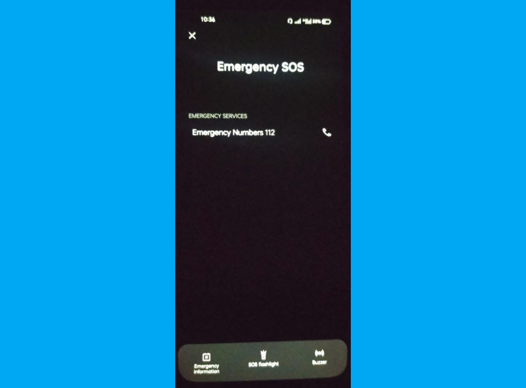 Android emergency contact info