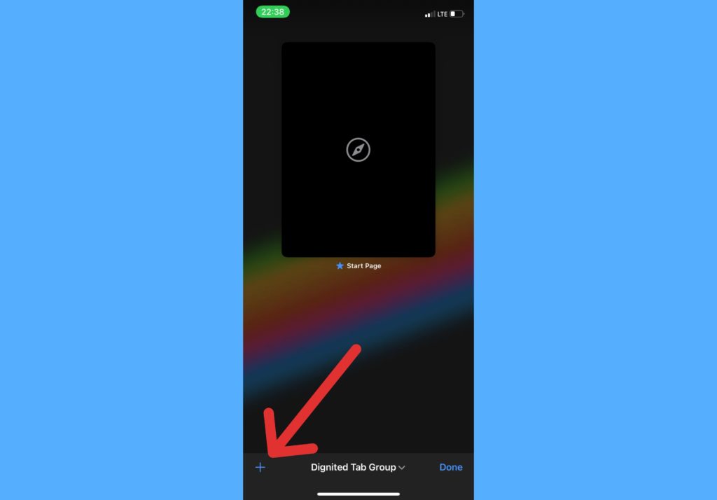 create tab group iphone safari