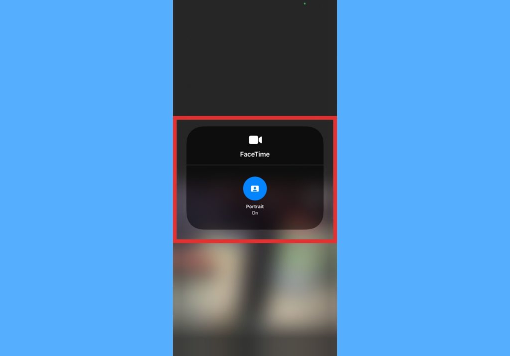 portrait mode facetime