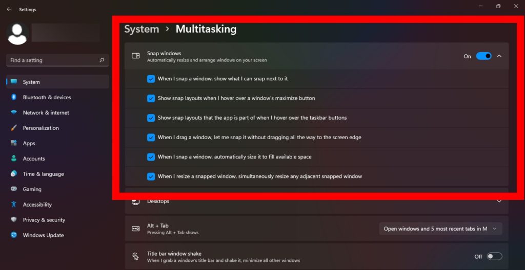Windows 11 Multitasking