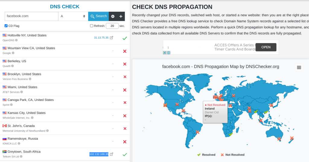 facebook outage dns propagation