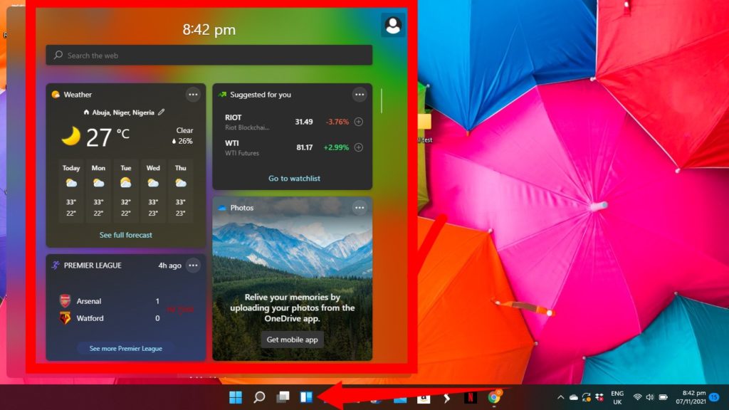 Widgets in Windows 11