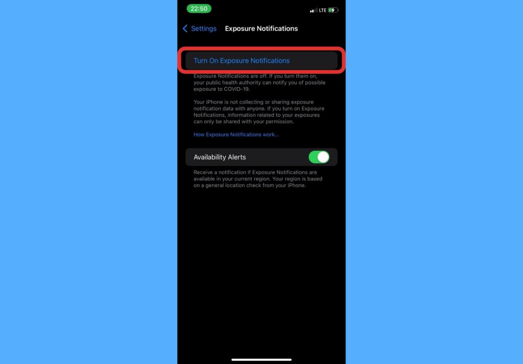exposure notifications iPhone