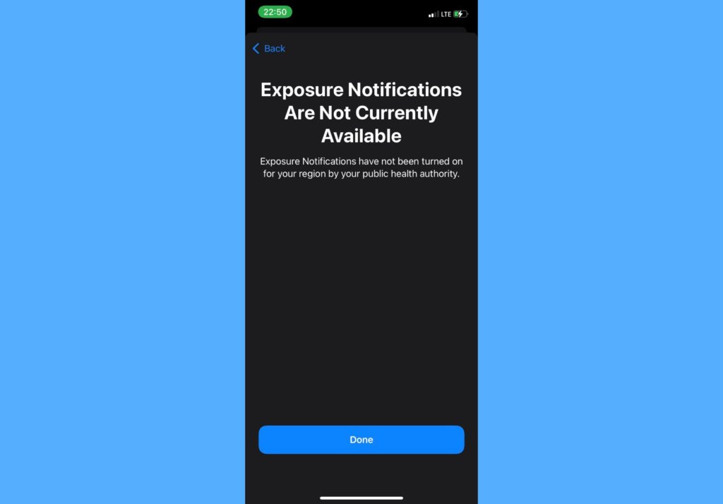 exposure notifications iPhone
