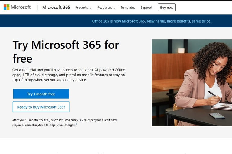 microsoft free 30 day trial web acces